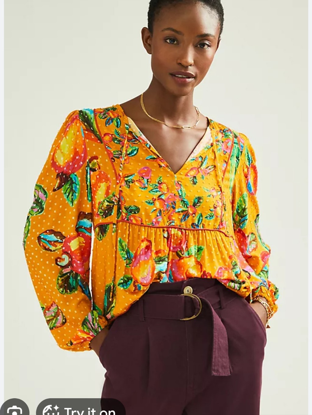 Farm Fio Beatrizia Fruit Print Blouse Anthropologie